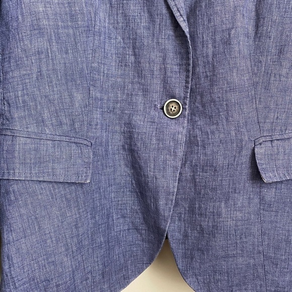 Zara‎ Basic Women's Purplish-Blue Single Button Blazer Size Medium - Picture 3 of 10